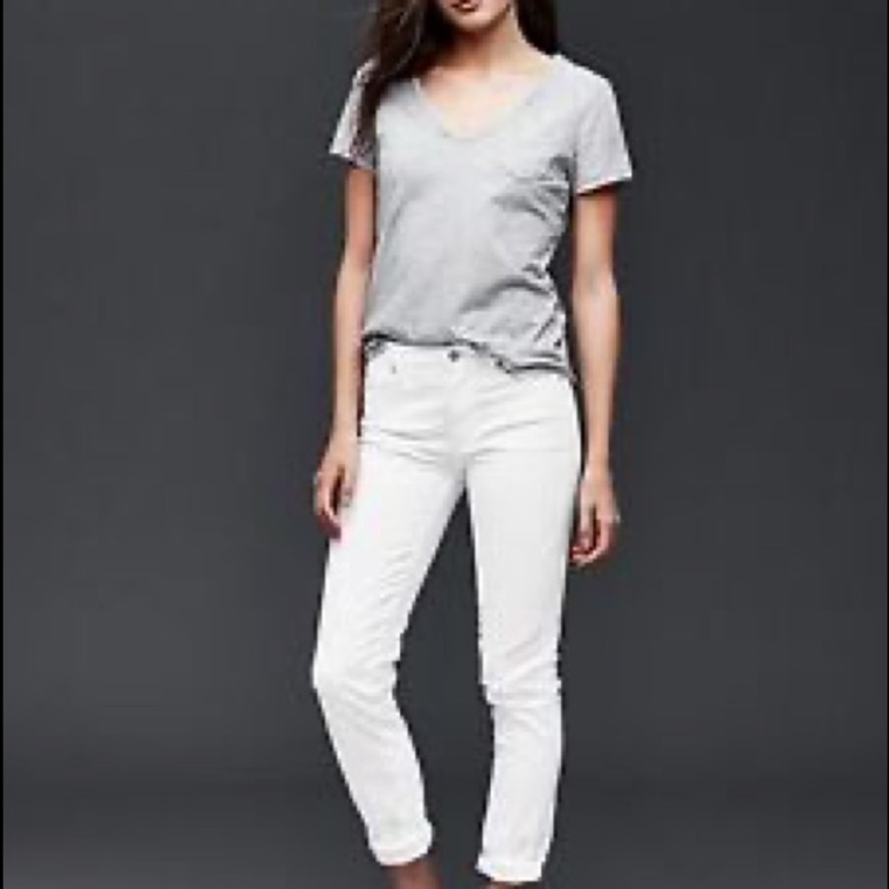 Gap White Best Girlfriend Jeans